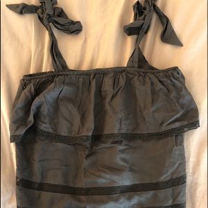 Dark grey tank! With adjustable tie straps